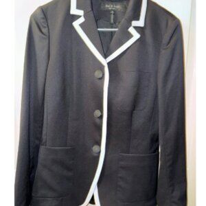 Like New Navy Rag & Bone Blazer Jacket, White Trim, Size 4